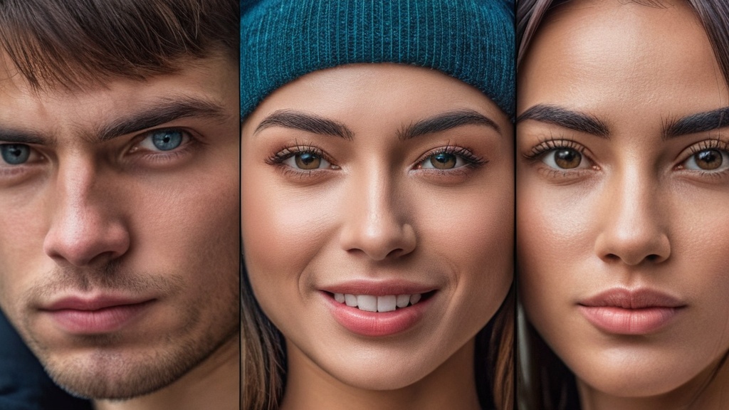 Real human faces with emotion
